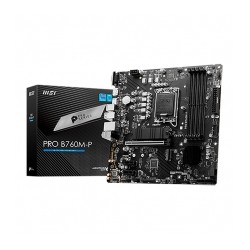 Tarjeta Madre MSI PRO B760M-P, Micro-ATX, 12th, 13th & 14th Gen Intel, LGA 1700 DDR5 6800Mhz, PCIe 4.0, USB 3.2 - 911-7E02-011