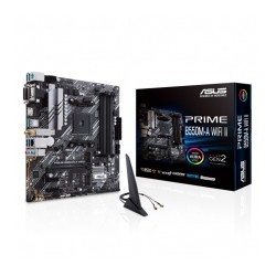 Tarjeta Madre Asus Prime B550M-A WiFi II, Micro ATX, AM4, DDR4 4866Mhz OC, x2 M.2, WiFi 6, Bluetooth 5.1, Aura Sync