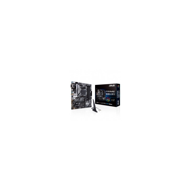 Tarjeta Madre Asus Prime B550M-A WiFi II, Micro ATX, AM4, DDR4 4866Mhz OC, x2 M.2, WiFi 6, Bluetooth 5.1, Aura Sync