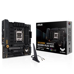 Tarjeta Madre Asus Tuf Gaming B650M-Plus WiFi , Micro-ATX, AM5, DDR5 6,400Mhz OC, x2 M.2, WiFi 6 , Bluetooth 5.2 - B650M-PLUS WI