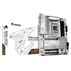 Tarjeta Madre Gigabyte B650 Aorus Elite AX ICE, ATX, AMD Ryzen 7000 / 8000, Socket AM5, DDR5 8000Mhz OC, 3x M.2, Wi-Fi 6E, Bluet