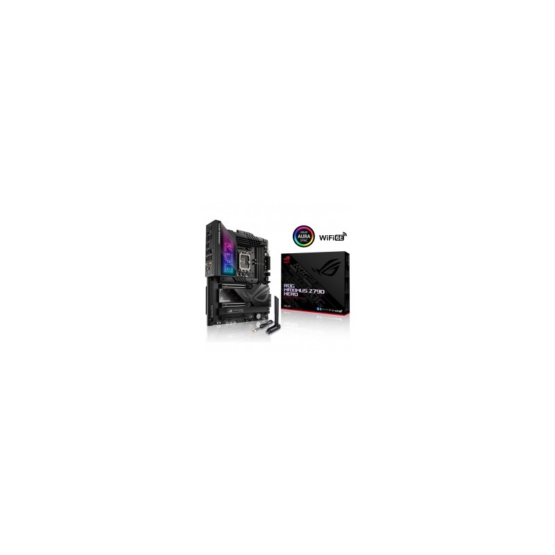 Tarjeta Madre Asus ROG Maximus Z790 Hero, ATX, 12th y 13th Gen Intel, LGA1700, DDR5 7800Mhz OC, x4 M.2, Aura Sync, Wi-Fi 6E, Blu