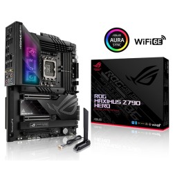 Tarjeta Madre Asus ROG Maximus Z790 Hero, ATX, 12th y 13th Gen Intel, LGA1700, DDR5 7800Mhz OC, x4 M.2, Aura Sync, Wi-Fi 6E, Blu