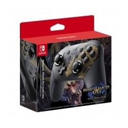 Nintendo Switch Pro Controller - Monster Hunter Rise Edition Gris/Dorado - HACAFSSKN