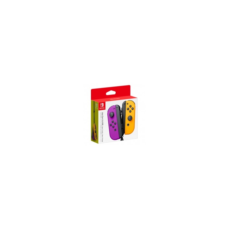 Controles Joy-Con Izquierdo y Derecho para Nintendo Switch, color Morado/Naranja Neón - Standard Edition - HACAJAQAA