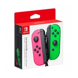 Controles Joy-Con Izquierdo y Derecho para Nintendo Switch, color Rosa/Verde Neón - Standard Edition - HACAJAHAA