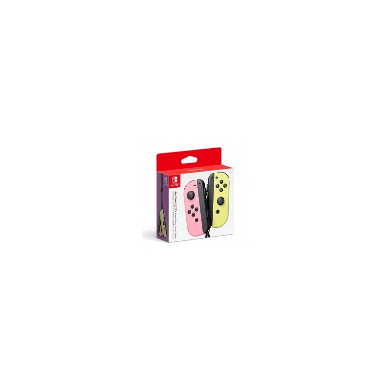 Controles Joy-Con Izquierdo y Derecho para Nintendo Switch, Color Rosa Pastel/Amarillo Pastel- Standard Edition - HACAJAVAF