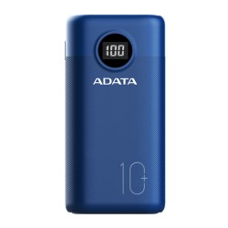 Power Bank Adata P10000QCD Azul | 10000 mAh | Carga rapida | Hasta 3 dispositivos a la vez - AP10000QCD-DGT-CDB