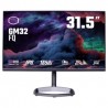 Monitor Gamer Cooler Master GM32-FQ, 31.5", 2560 x 1440, WQHD, IPS, 0.5MS, 165Hz, Adaptative Sync, HDR400, Bocinas, HDMI, Displa