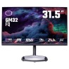 Monitor Gamer Cooler Master GM32-FQ, 31.5", 2560 x 1440, WQHD, IPS, 0.5MS, 165Hz, Adaptative Sync, HDR400, Bocinas, HDMI, Displa