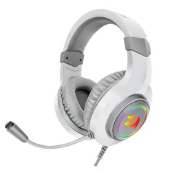 Diadema Gamer Redragon Hylas Blanco H260-RGB-W / 3.5mm + USB / PC / Consolas