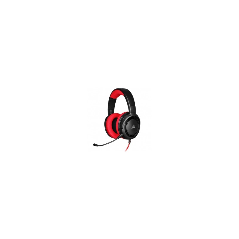 Diadema Corsair HS35 Rojo, Alámbrico, 3.5mm, PC, PS4, Xbox One, Switch, Mobile Devices, Stereo - CA-9011198-EU