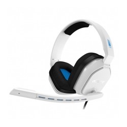 Diadema Astro A10, Blanco-Azul, Alámbrico, 3.5mm / PS5 / Xbox Serie X|S / PC / MAC (Logitech) - 939-001846