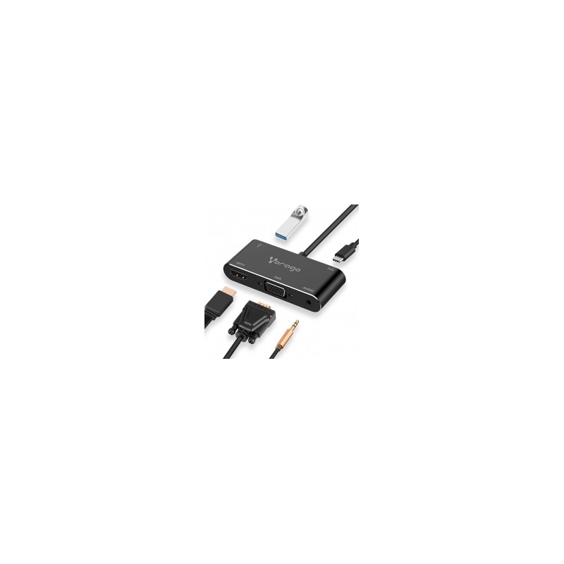 Adaptador Vorago Tipo C 5 en 1 - ADP-350