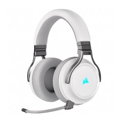 Diadema Corsair Virtuoso Blanco Wireless RGB, Inalámbrico, 7.1 Surround / USB / USB-C / 3.5mm / PC / Nintendo Switch / Xbox / PS