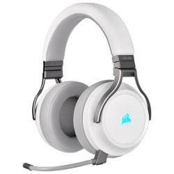 Diadema Corsair Virtuoso Blanco Wireless RGB, Inalámbrico, 7.1 Surround / USB / USB-C / 3.5mm / PC / Nintendo Switch / Xbox / PS