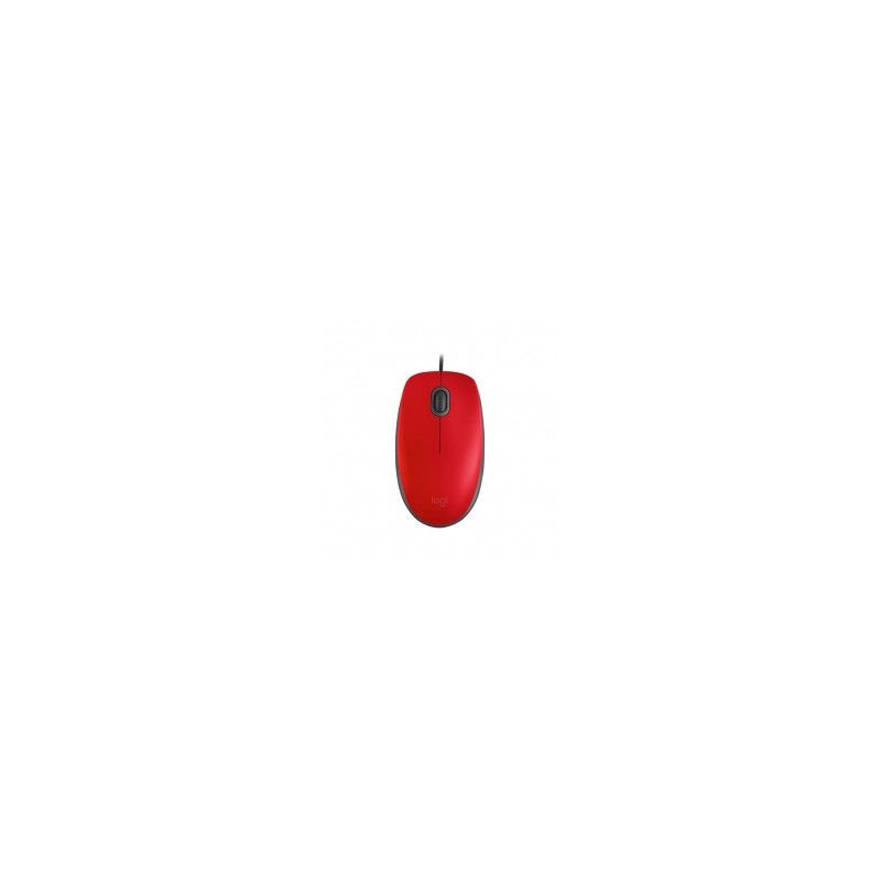 Mouse Logitech M110 Silent Rojo, Alámbrico, 3 Botones, 1,000 DPI - 910-005492