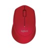 Mouse Logitech M280 Rojo, Inalámbrico - 910-004286