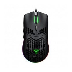 Mouse GameFactor MOG601-BK | Negro | Ultralight | Alámbrico | RGB | 16,000 DPI | PIXART 3389 | 7 Botones