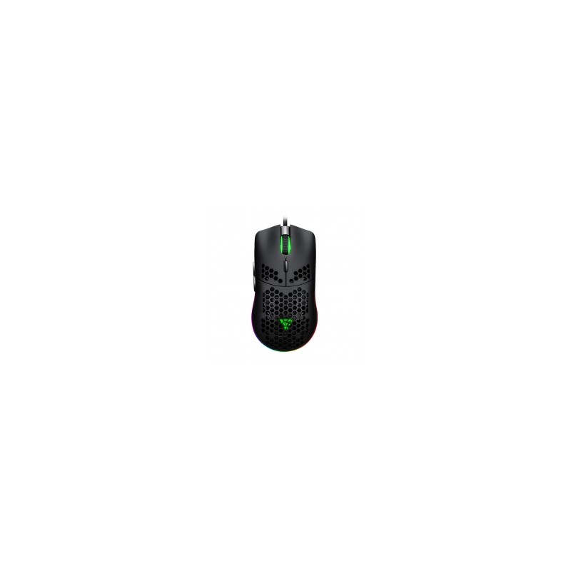 Mouse GameFactor MOG601-BK | Negro | Ultralight | Alámbrico | RGB | 16,000 DPI | PIXART 3389 | 7 Botones