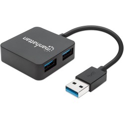 Hub Manhattan USB 3.0 de SuperVelocidad con 4 puertos - 162296