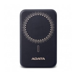 Power Bank Adata PR050 Magnetic, 5000 mAh, Carga inalambrica magnetica, Hasta 2 dispositivos a la vez, USB Tipo-C - PR050-11BK