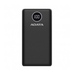 Power Bank Adata P20000QCD Negro | 20000 mAh | Carga rapida | Hasta 3 dispositivos a la vez - AP20000QCD-DGT-CBK