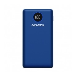 Power Bank Adata P20000QCD Azul | 20000 mAh | Carga rapida | Hasta 3 dispositivos a la vez - AP20000QCD-DGT-CDB