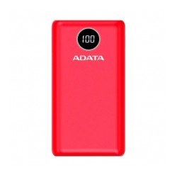 Power Bank Adata P20000QCD Roja, 20000 mAh, Carga rapida, Hasta 3 dispositivos a la vez - AP20000QCD-DGT-CRD