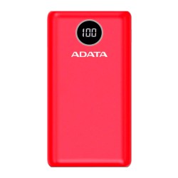 Power Bank Adata P20000QCD Roja, 20000 mAh, Carga rapida, Hasta 3 dispositivos a la vez - AP20000QCD-DGT-CRD