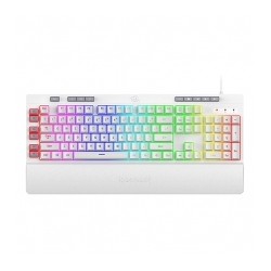 Teclado Gamer de Membrana Redragon Shiva White K512W-RGB-SP, Macros personalizables, Reposa muñecas, Español