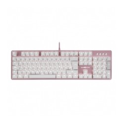 Teclado Mecanico GameFactor KBG400, Retroiluminado, Switch Blue, USB, Rosa - KBG400-PK-BL