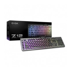 Teclado de Membrana EVGA Z12 RGB Gaming, Macros programables, Resistente al agua, Ingles - 834-W0-12US-KR