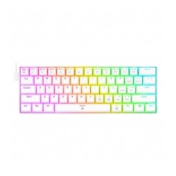 Teclado Gamer Mecánico 60% Redragon Dragonborn K630W-RGB BL White, Switches Redragon Blue
