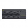 Teclado Logitech K400 Plus, Español , Inalámbrico, Negro, Incluye Touchpad - 920-007123