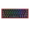 Teclado Gamer Mecánico 60% Redragon Fizz Pro Black, Switches Redragon Red, Inalámbrico, USB 2.4Ghz, Bluetooth 5.0, Iluminación R