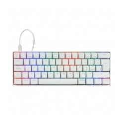 Teclado Gamer Mecanico 60% GameFactor KBG560-RD-WH | Switches Gateron Red | Alambrico | Iluminacion RGB | Español