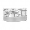 Teclado Logitech Wave Keys | Blanco | Ergonómico | Inalámbrico | Inglés | Reposa Muñecas - 920-012279