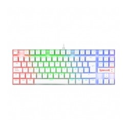Teclado Mecanico Redragon Kumara White K552WRGB-SP, TKL, Switches Redragon Blue, Español