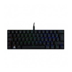 Teclado Gamer Mecanico 60% Munfrost Dark Moon Black, Switches Gateron Blue, Alambrico, Iluminacion ARGB, Español