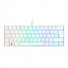 Teclado Gamer Mecanico 60% Munfrost Light Moon White, Switches Gateron Red, Alambrico, Iluminacion ARGB, Español