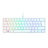 Teclado Gamer Mecanico 60% Munfrost Light Moon White, Switches Gateron Blue, Alambrico, Iluminacion ARGB, Español