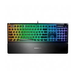 Teclado Gamer Steelseries Apex 3, Negro, RGB, Proteccion Contra el Agua IP32 - Apex-3