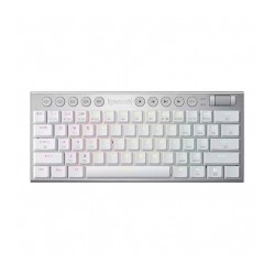 Teclado Gamer Mecanico Redragon Horus Mini PRO White, Switches Red Ultra Low Profile, Inalámbrico, Iluminación RGB, Inglés - K63