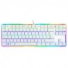 Teclado Gamer Mecanico Munfrost Deimos White, Switches Gateron Red, Formato TKL, Alambrico, Iluminacion ARGB, Español