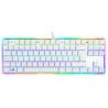 Teclado Gamer Mecanico Munfrost Deimos White, Switches Gateron Red, Formato TKL, Alambrico, Iluminacion ARGB, Español