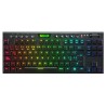 Teclado Gamer Mecanico Redragon Horus TKL RGB, Switches Blue Ultra Low Profile, Inalámbrico, USB 2.4Ghz, Bluetooth 5.0, Iluminac
