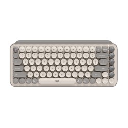 Teclado Mecánico Inalámbrico Logitech POP Keys Mist, Teclas para emojis intercambiables, Bluetooth, USB Logi Bolt, Español - 920