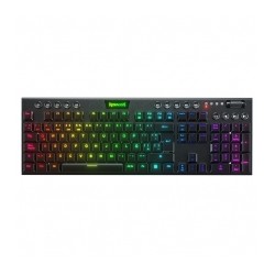 Teclado Gamer Mecanico Redragon Horus RGB, Switches Red Ultra Low Profile, Inalámbrico, USB 2.4Ghz, Bluetooth 5.0, Iluminación R