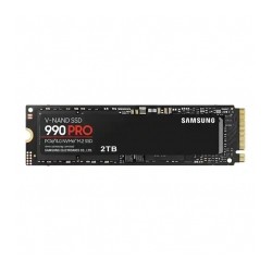 Unidad de Estado Solido SSD NVMe M.2 Samsung 990 Pro, 2TB, 7,450/6,900 MB/s, PCIe 4.0 - MZ-V9P2T0B/AM